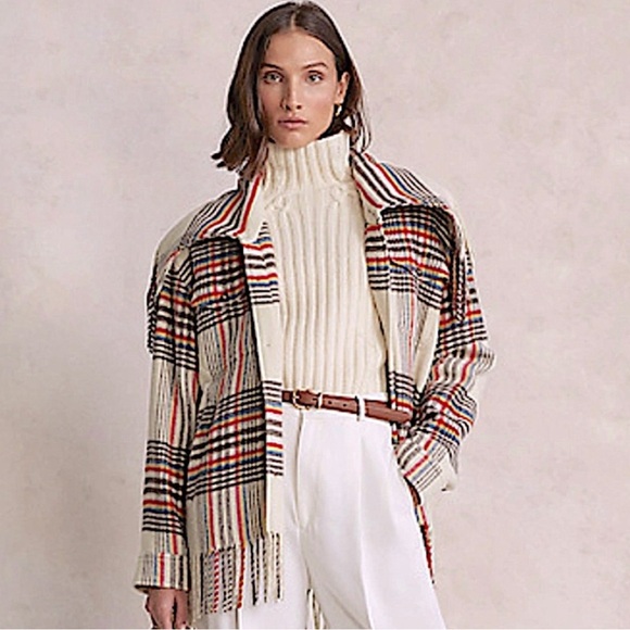 Women's Polo Ralph Lauren Fringe Jacket Size XS! Perfect as jacket or belted ! - Picture 3 of 8